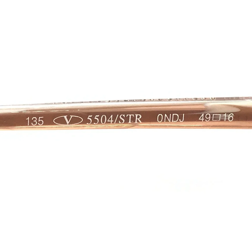 Valentino Eyeglasses Frames 5504/STR 0NDJ Striped Brown Crystals 49-16-135
